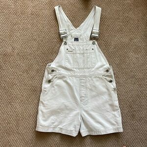 GAP vintage tan overall shorts